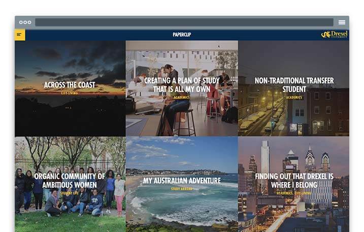 Drexel University website - transfer student & study abroad resources